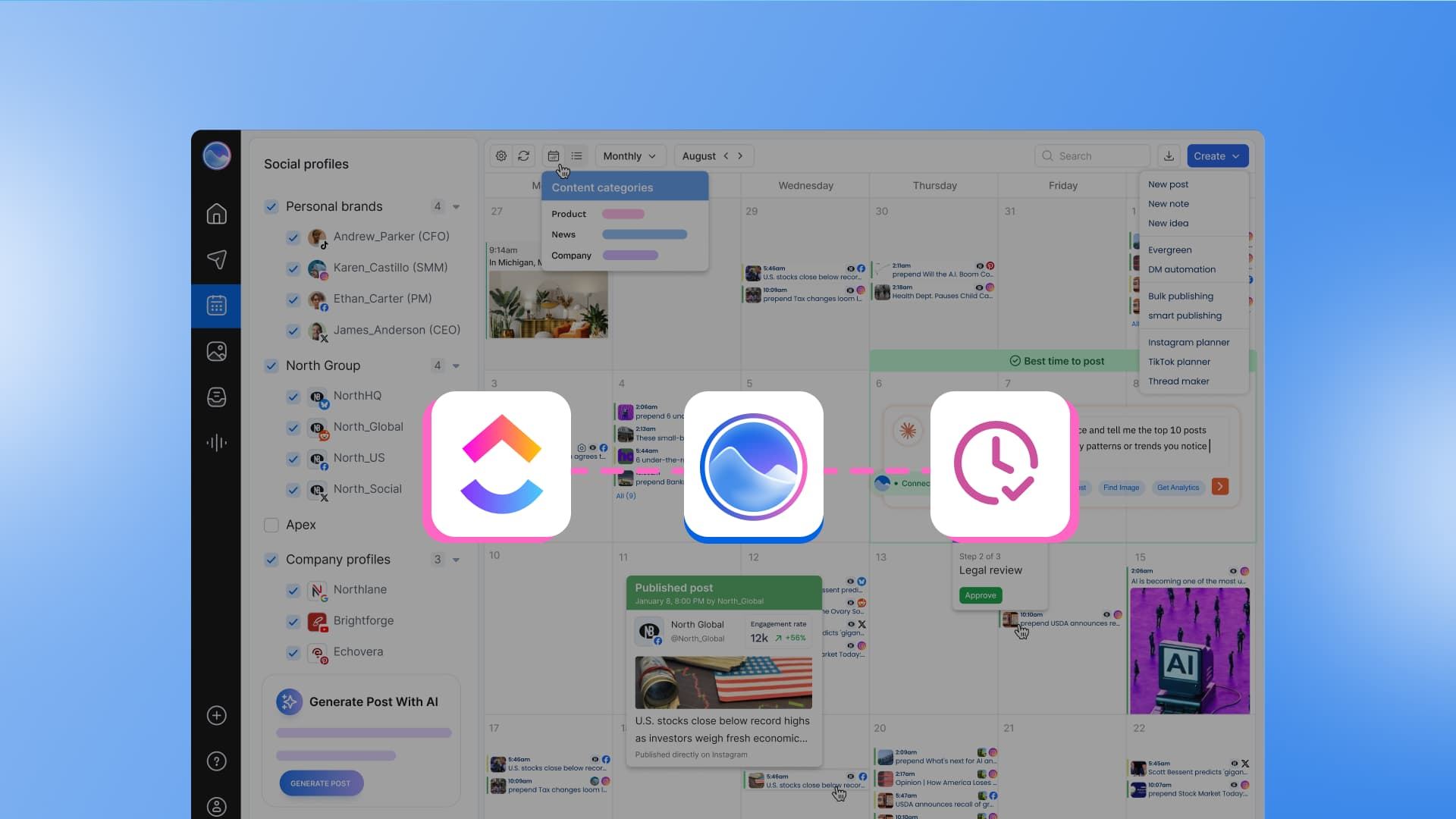 How ClickUp Cut Scheduling Time by 70% with Vista Social