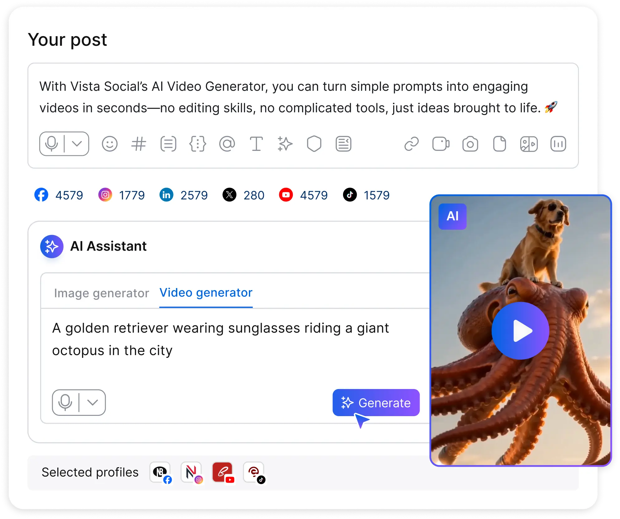 Generate Engaging Social Posts Tailored To Your Target Audience In Seconds