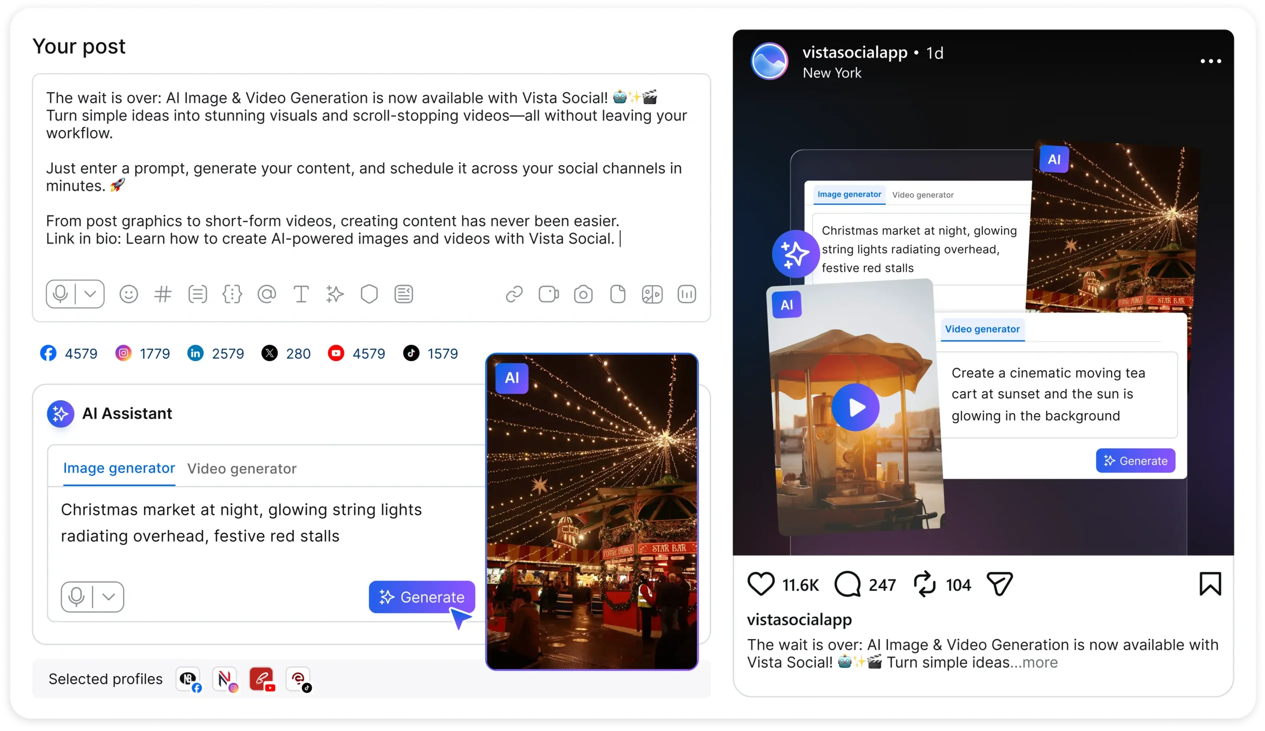 Craft the Perfect Post for each social network, All in One Place